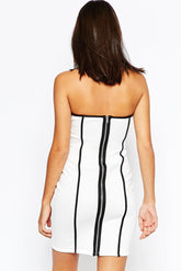 Kaamastra Black & White Printed Bon-conscious Vintage Dress for Women